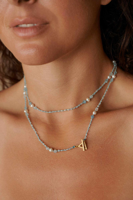 THE IŌNIOS AQUAMARINE NECKLACE