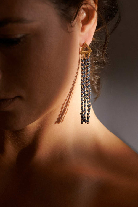 THE IŌNIOS SAPPHIRE EARRINGS